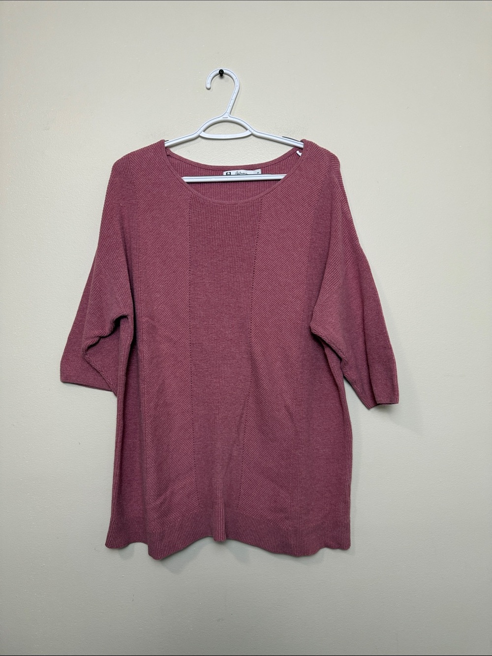 Reitmans Dusty Rose Knit Scoop Neck Sweater size 2X